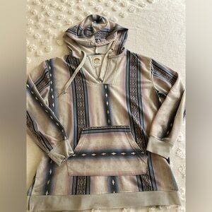 C&C CALIFORNIA HOODIE PULLOVER  FRONT POCKET DRAWSTRING BOHO SIZE L
Z1